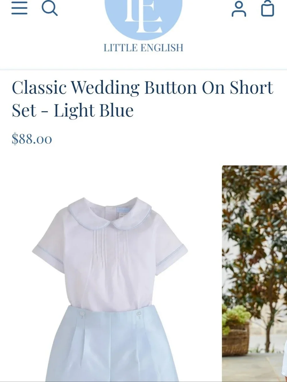 Toddler Boy's Classic Wedding Outfit- Little English Size 4T